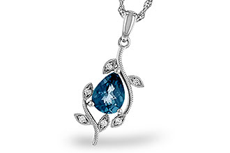 C301-86063: NECK 1.20 LONDON BLUE TOPAZ 1.25 TGW (8x6MM LBT)