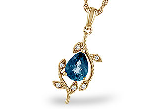 C301-86063: NECK 1.20 LONDON BLUE TOPAZ 1.25 TGW (8x6MM LBT)