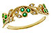 C301-90554: LDS WED RG .17 EMERALD TW .23 TGW