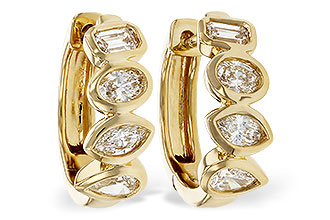 C302-73281: EARRINGS .68 TW FANCY CUT DIAS