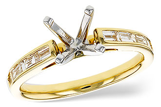 C302-73290: LDS SEMI DIA RG .38 TW BAGUETTES