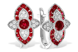 D300-91490: EARR .78 TW RUBY .90 TGW