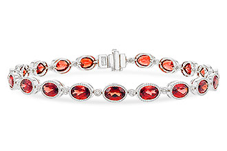 D300-93336: BRACELET 9.22 TW GARNET 9.26 TGW