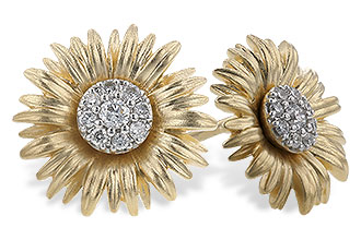 D300-95136: M300-94244 W/ YG PETALS & WG SETTINGS .14 TW