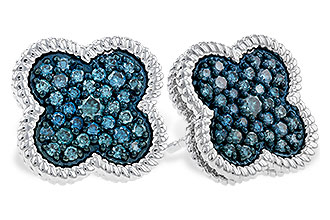D301-86990: EARRINGS .50 TW BLUE DIAS