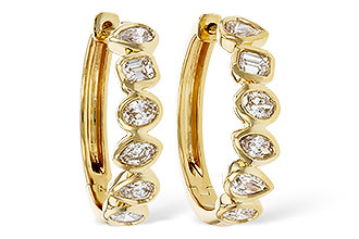 D302-73281: EARRINGS 1.10 TW FANCY CUT DIAS