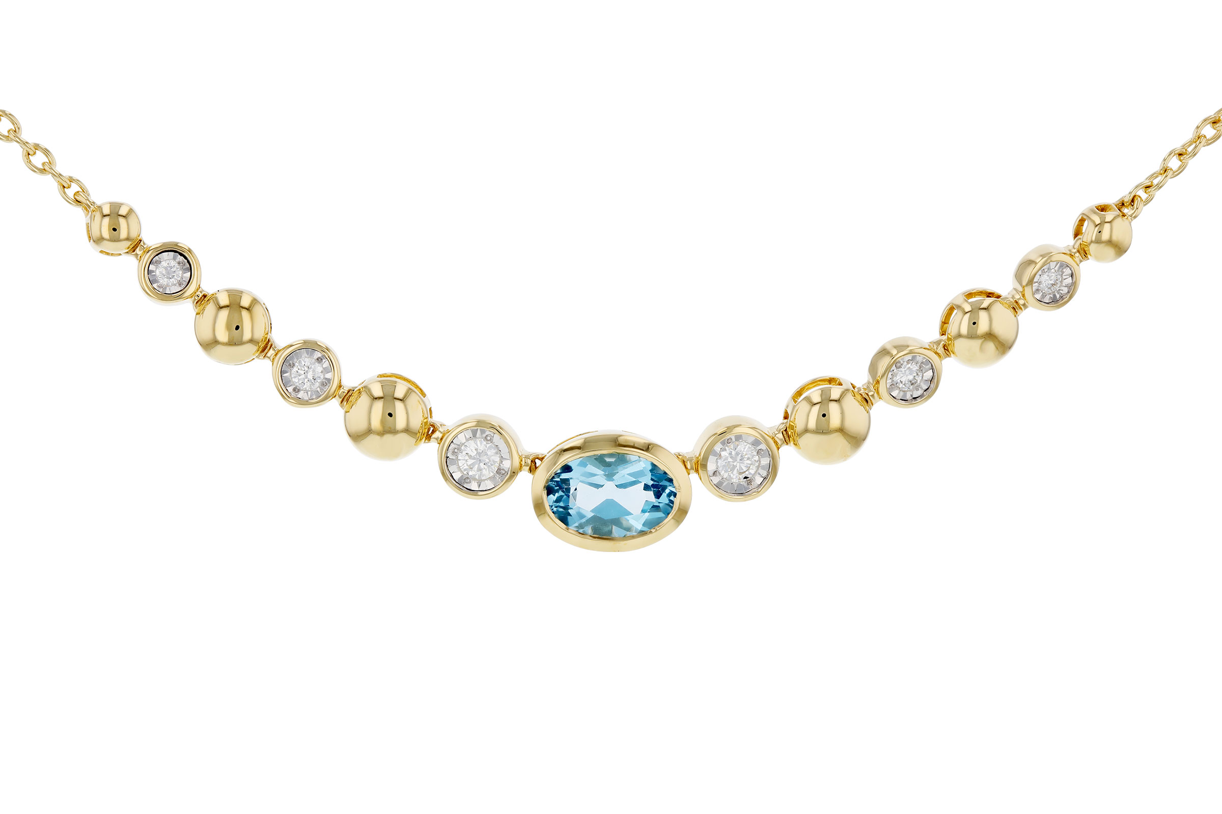 D302-74245: NECKLACE .83 SWISS BLUE TOPAZ .95 TGW (17")