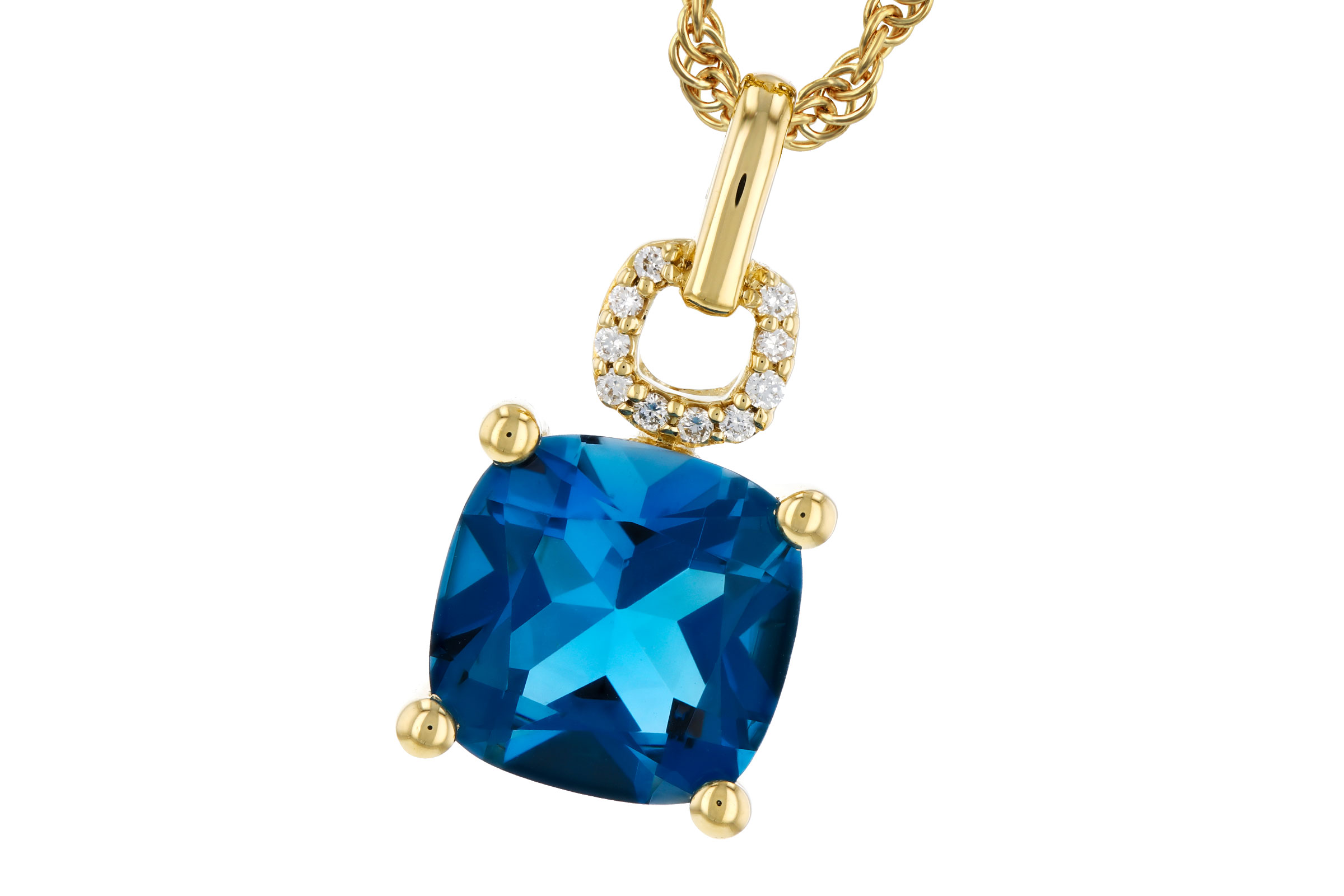 D302-75136: NECK 2.16 LONDON BLUE TOPAZ 2.18 TGW (8MM LBT)