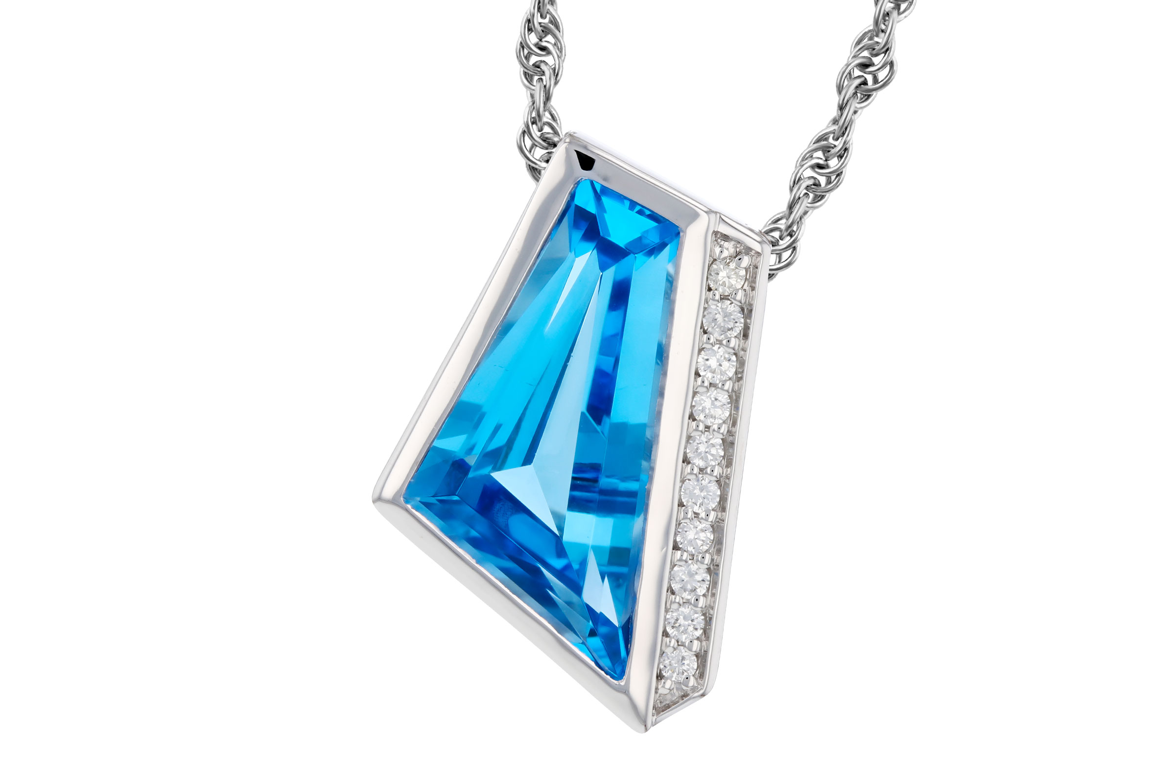 D302-75145: NECKLACE 2.42 SWISS BLUE TOPAZ 2.46 TGW