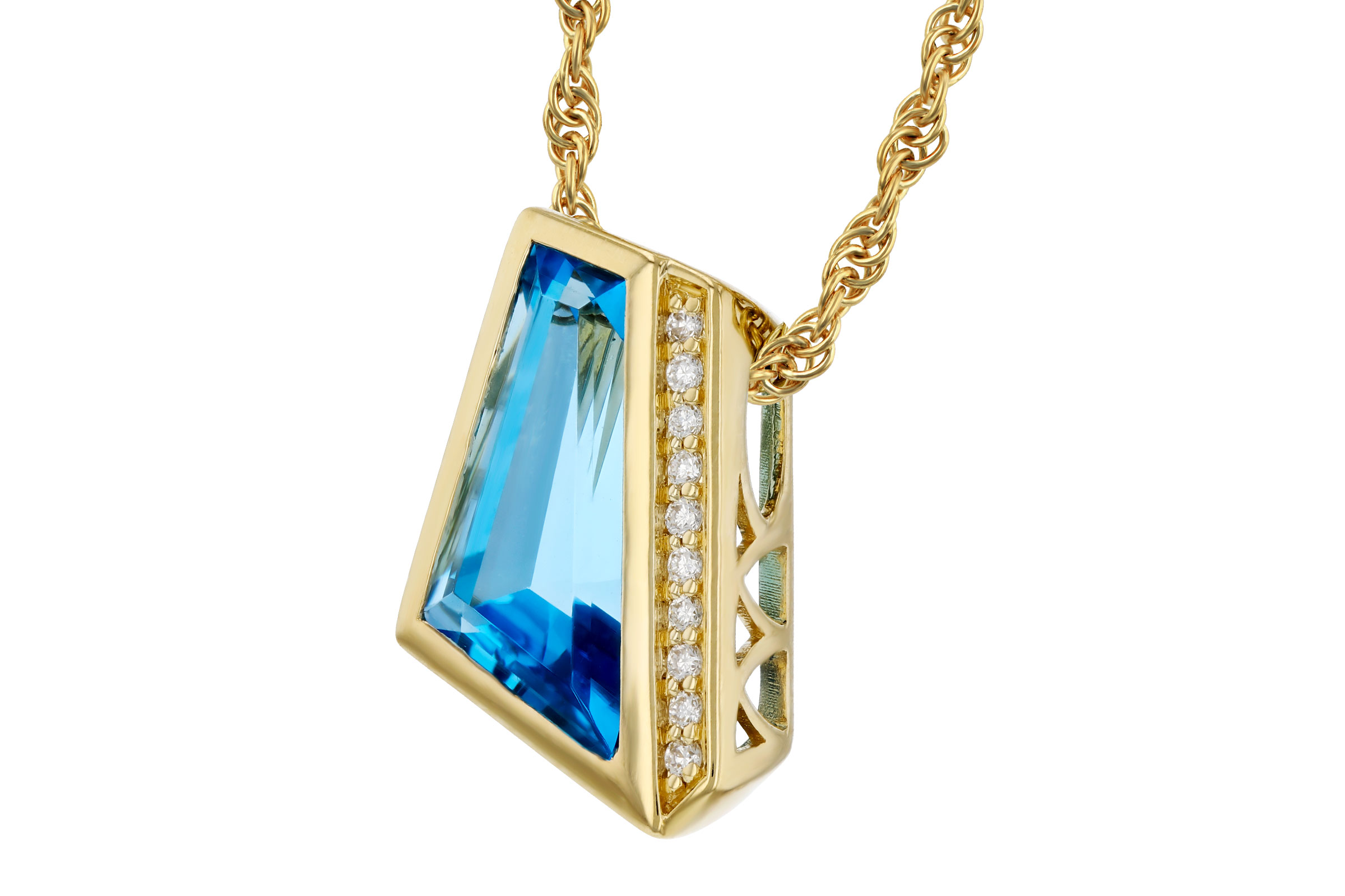 D302-75145: NECKLACE 2.42 SWISS BLUE TOPAZ 2.46 TGW