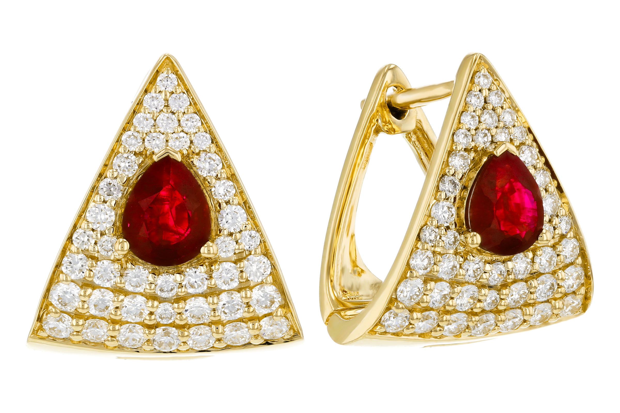 D302-75163: EARRINGS .63 TW RUBY 1.18 TGW (5x4MM RU)