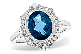 E217-35108: LDS RG 3.00 LONDON BLUE TOPAZ 3.16 TGW