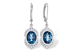 E300-08799: EARR 2.45 LONDON BLUE TOPAZ 2.64 TGW