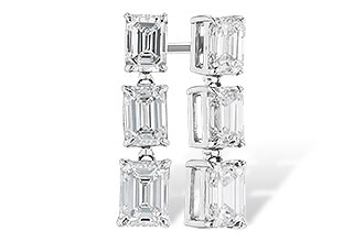 E300-92445: EARRINGS 1.12 TW EMERALD CUTS
