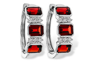 E301-84245: EARRING 1.50 TW GARNET 1.61 TGW