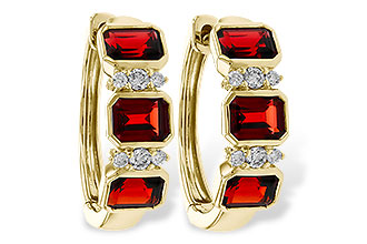 E301-84245: EARRING 1.50 TW GARNET 1.61 TGW
