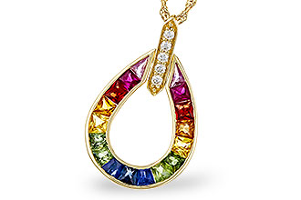 E301-85126: NECKLACE 1.10 MULTI-COLOR SAPPH 1.15 TGW