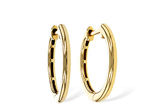 E301-89654: GOLD EARRINGS (16MM)