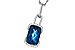 E301-90581: NECK 3.75 LONDON BLUE TOPAZ 3.90 TGW (12x8MM LBT)