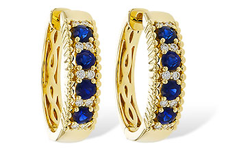 E301-90617: EARRINGS .56 TW SAPP .68 TGW