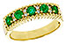 E301-90626: LDS WED RG .48 TW EMERALD .60 TGW