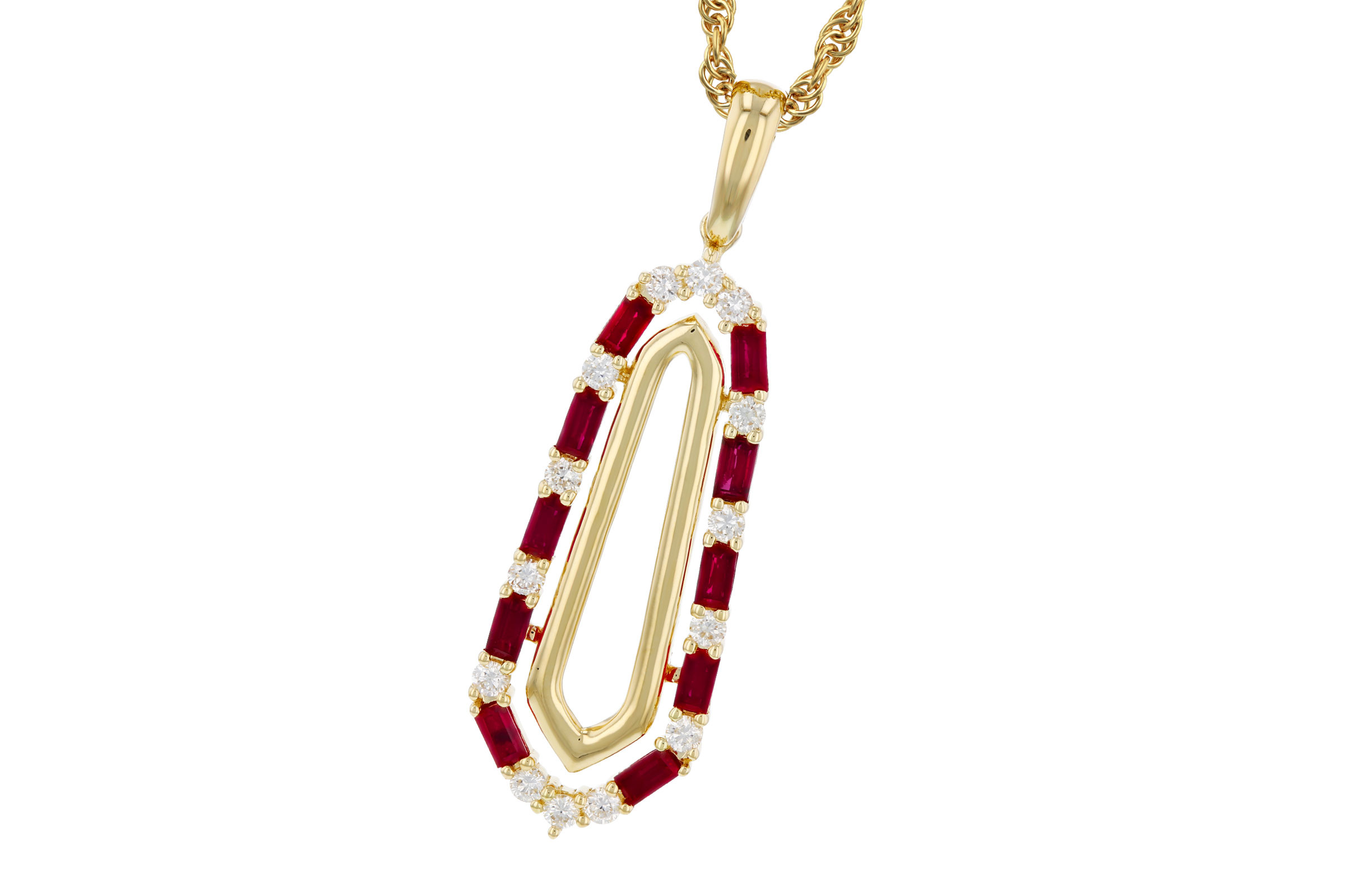 E302-76045: NECKLACE .72 TW RUBY .92 TGW