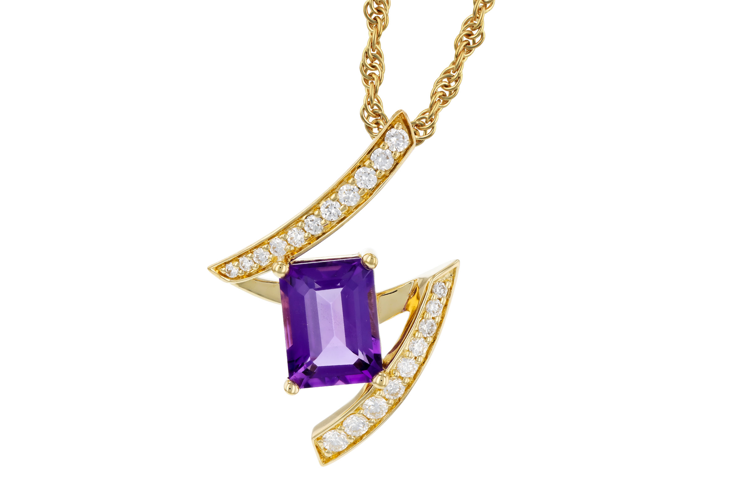 E302-76063: NECKLACE 1.36 AMETHYST 1.56 TGW (8x6MM AMY)