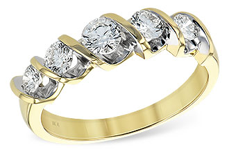 F120-06917: LDS DIA WED RING .75 TW