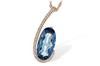 F216-37908: NECK 4.48 LONDON BLUE TOPAZ 4.60 TGW