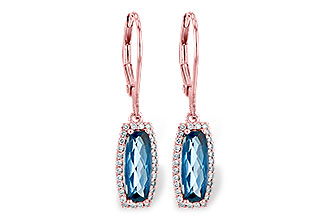 F217-33308: EARR 2.10 LONDON BLUE TOPAZ 2.28 TGW