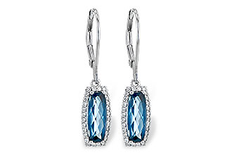 F217-33308: EARR 2.10 LONDON BLUE TOPAZ 2.28 TGW