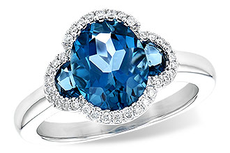 F217-33335: LDS RG 3.04 TW LONDON BLUE TOPAZ 3.20 TGW