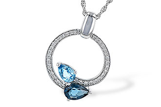 F217-34226: NECK 1.22 BLUE TOPAZ 1.40 TGW