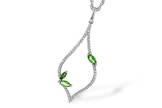 F217-34263: NECK .35 GREEN GARNET .55 TGW