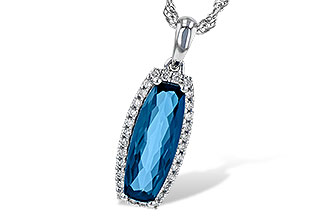 F217-35099: NECK 1.58 LONDON BLUE TOPAZ 1.70 TGW