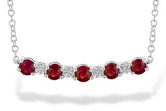 F217-36008: NECK .58 TW RUBY .70 TGW