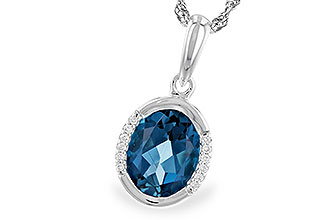F300-95163: NECK 1.90 TW LONDON BLUE TOPAZ 1.93 TGW (9x7 LBT)