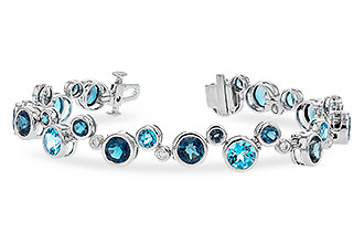 F300-96017: BRACELET 15.65 TW BLUE TOPAZ 15.95 TGW