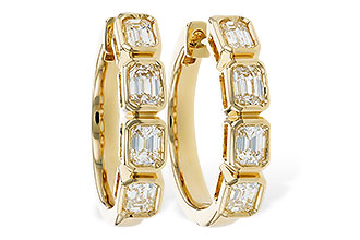 F300-96917: EARRINGS 1.10 TW EMERALD CUTS