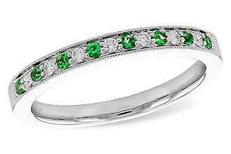 F300-99726: LDS WED RG .07 EMERALD .16 TGW