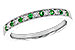 F300-99726: LDS WED RG .07 EMERALD .16 TGW