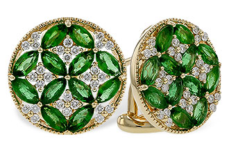 F301-85108: EARRINGS 1.66 TW EMERALD 1.96 TGW