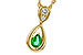 F301-86054: NECKLACE .10 EMERALD .16 TGW (4x3 EMER)