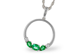 F301-86081: NECKLACE .52 EMERALD .62 TGW