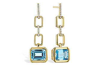F301-86926: EARRINGS 3.20 BLUE TOPAZ 3.32 TGW (8x6MM BT)