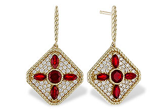 F301-86935: EARRINGS .99 TW RUBY 1.42 TGW