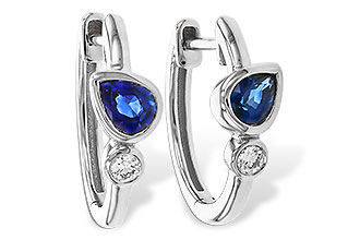 F301-86999: EARRINGS .51 SAPPHIRE .57 TGW
