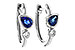 F301-86999: EARRINGS .51 SAPPHIRE .57 TGW
