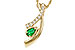 F301-87835: NECKLACE .17 EMERALD .34 TGW (5x3 EMER)