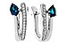 F301-88799: EARR .88 LONDON BLUE TOPAZ 1.08 TGW (6x4MM LBT)